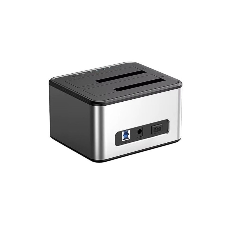 Dvigubos dokavimo stotelės - Papildoma skaitmeninė dviguba SSD / HDD dokas, 20TB palaikymas, USB-B