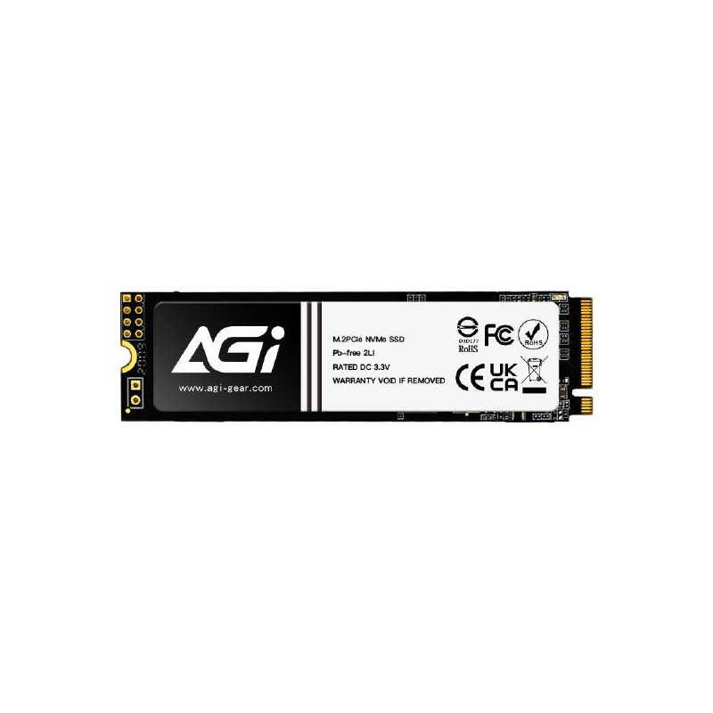 SSD, AGI TECHNOLOGY, 150xTBW rating, MTBF 1600000 h, Read speed 1950 MB / s, Write speed 1200 MB / s, NVMe Yes, PCI Expr