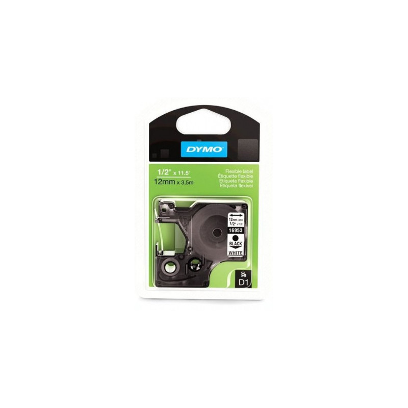 Dymo Label Tape D1 S0718040 Black on White