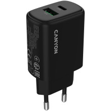 CANYON charger OnCharge 200 20W 1xPD 1xQC EU Black CANYON charger OnCharge 200 20W 1xPD 1xQC EU Black