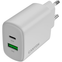 CANYON charger OnCharge 200 20W 1xPD 1xQC EU White CANYON charger OnCharge 200 20W 1xPD 1xQC EU White