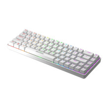 Mechaninė klaviatūra - Fifine GK1W 65% RGB, Linijinė Raudona, Karštai Keičiamas, Balta Mechaninė klaviatūra - Fifine GK1W 65% RGB, Linijinė Raudona, Karštai Keičiamas, Balta