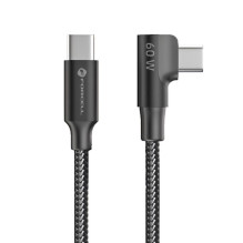 Forcell Cable USB C to USB C Forcell F-Energy QC4.0 PD 5A 100W Cafule 90° 2 m CC-1Deg black Forcell Cable USB C to USB C Forcell F-Energy QC4.0 PD 5A 100W Cafule 90° 2 m CC-1Deg black