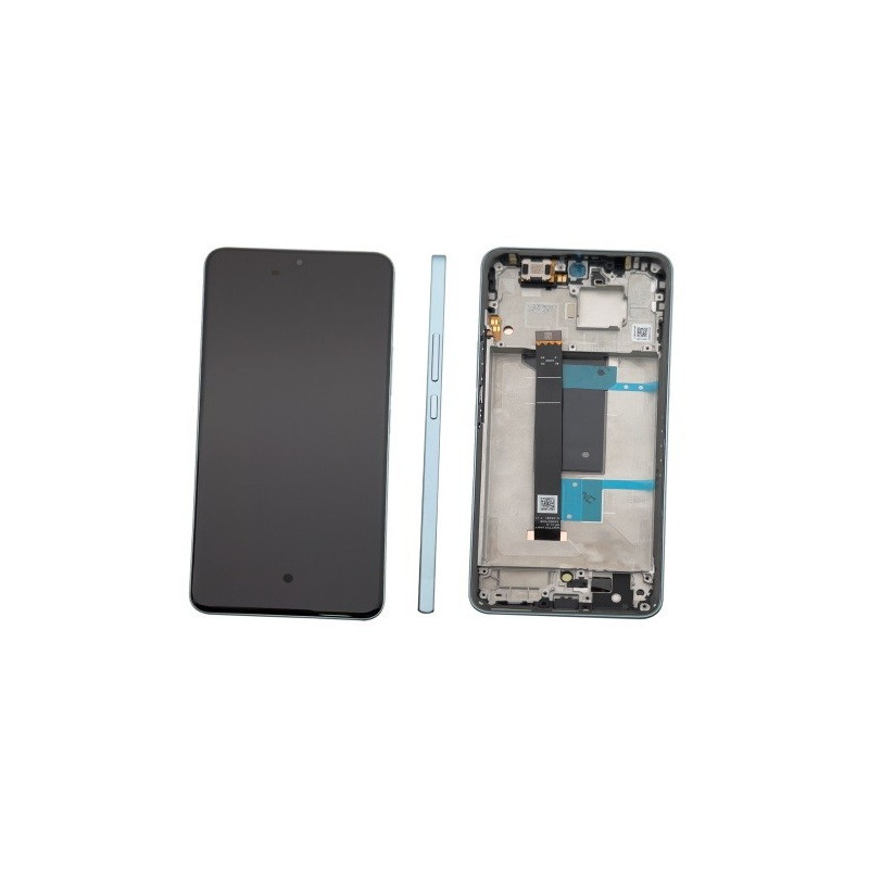 Ekranas Xiaomi Redmi Note 15 Pro 4G su lietimui jautriu stikliuku ir rėmeliu Glacier Blue originalus (service pack)