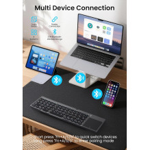 Riff KF86 Universal Folding Bluetooth Keyboard with Touchpad + Front Stand for Windows / Android / iOS / Mac OS / Smart Riff KF86 Universal Folding Bluetooth Keyboard with Touchpad + Front Stand for Windows / Android / iOS / Mac OS / Smart