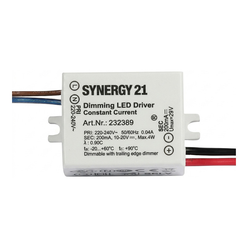 Synergy 21 LED recessed ceiling spotlight Helios power supply TRIAC dimmable