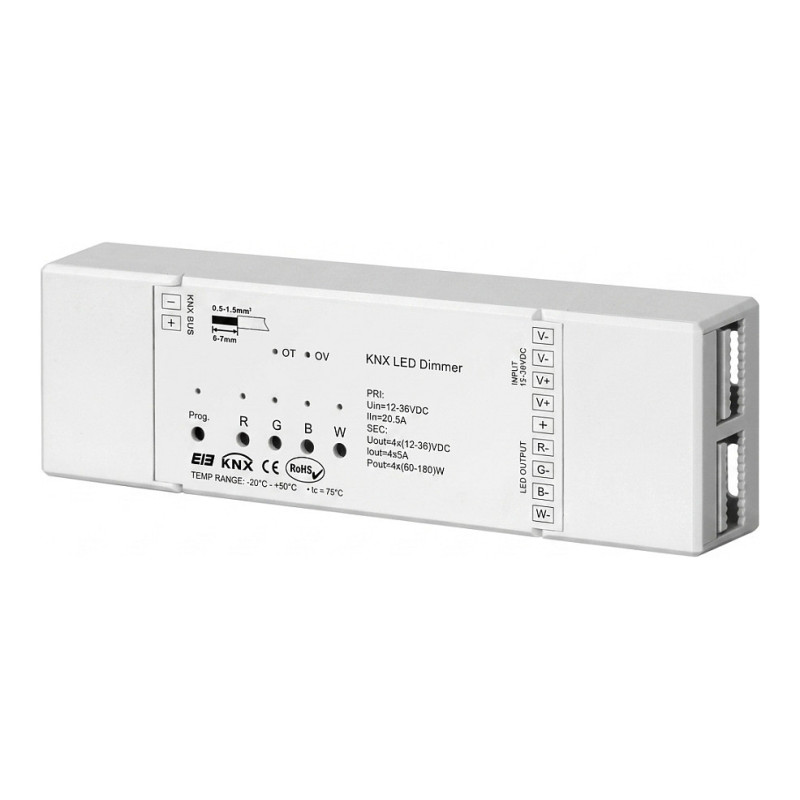 Synergy 21 LED series EOS 08 KNX controller dimmer 4*5A + dynamic color effects