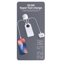 Išorinė baterija Power Bank Dudao K12 22.5W 10000mAh juoda Išorinė baterija Power Bank Dudao K12 22.5W 10000mAh juoda