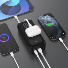 Išorinė baterija Power Bank Dudao K15 Max 22.5W 30000mAh juoda Išorinė baterija Power Bank Dudao K15 Max 22.5W 30000mAh juoda