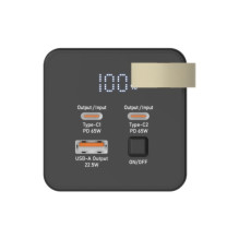 Išorinė baterija Power Bank Dudao K65+ 65W 30000mAh juoda Išorinė baterija Power Bank Dudao K65+ 65W 30000mAh juoda