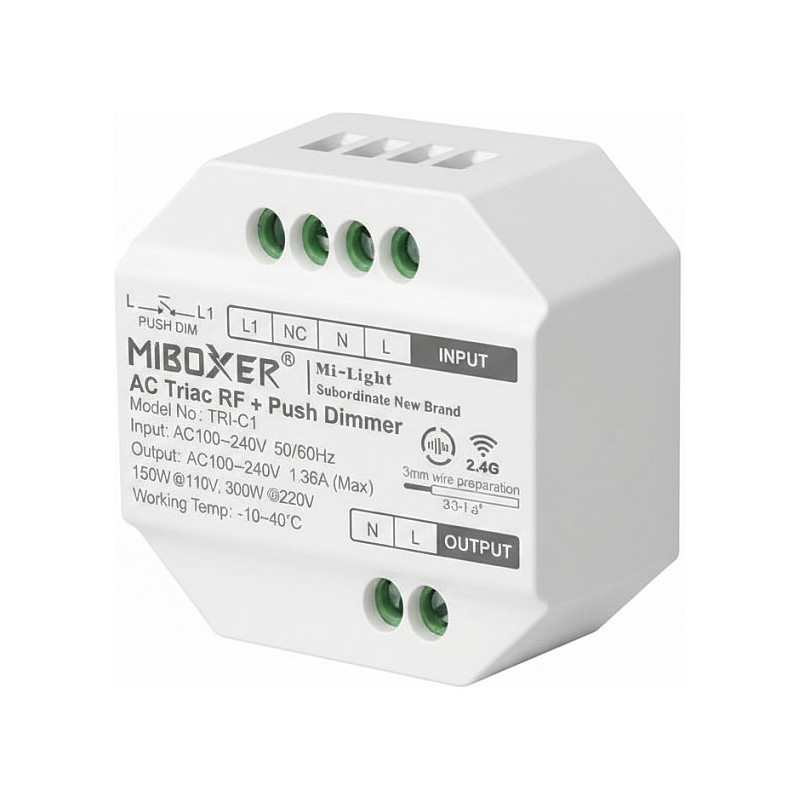 LED Dimmer Controller AC TRIAC RF+Push *Milight / Miboxer*
