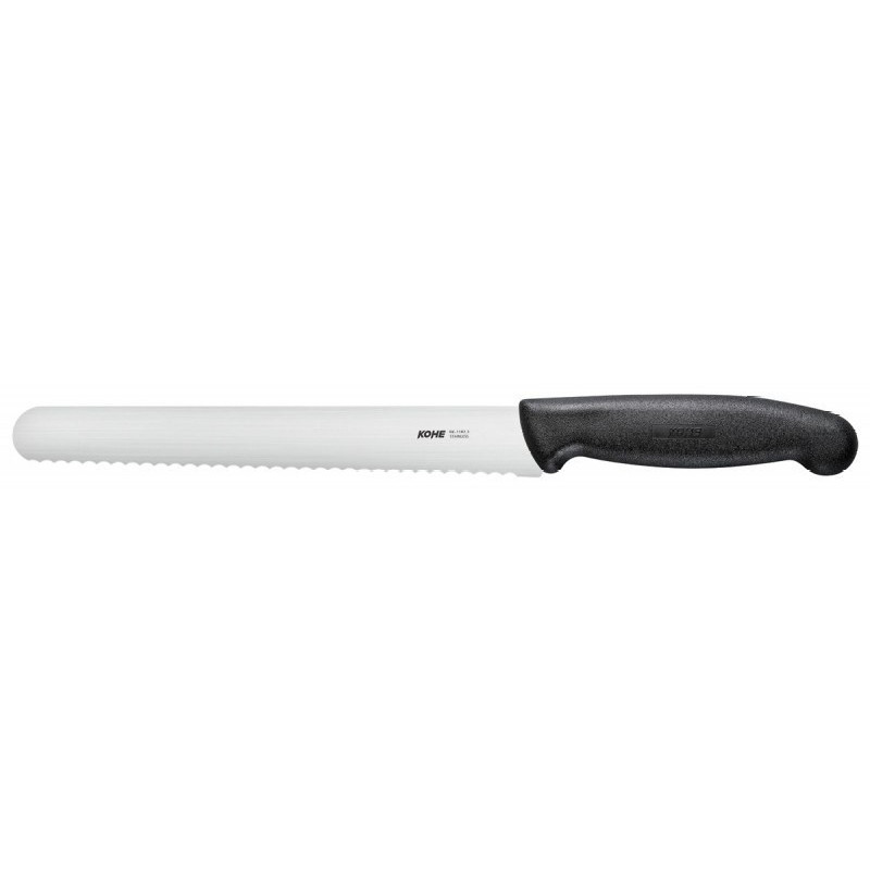 KOHE serrated knife, 211 mm, black