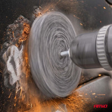 Dysk trzpieniowy z włókniny do usuwania rdzy 100x15x6mm AMIO-04927 Dysk trzpieniowy z włókniny do usuwania rdzy 100x15x6mm AMIO-04927
