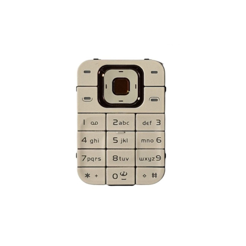 Nokia 7370 7373 replacement keypad Beige-Golden