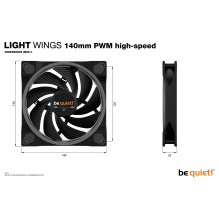 be quiet! Light Wings , 140mm PWM Triple Pack high-speed be quiet! Light Wings , 140mm PWM Triple Pack high-speed