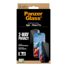 PanzerGlass ® 2-Way Privacy Screen Protector iPhone 17 Pro , Ultra-Wide Fit w. EasyAligner