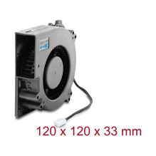 DELOCK Radial Fan / Blower 12V DC 120x120x33mm 3 Pin