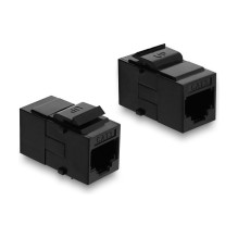 Delock Keystone module coupler RJ12 female to RJ12 female Cat.3 plastic black