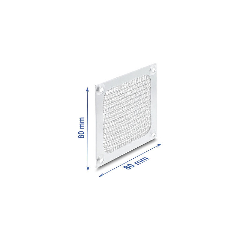 Delock fan grille 80 x 80 mm aluminum - fan dust filter with stainless steel filter fabric