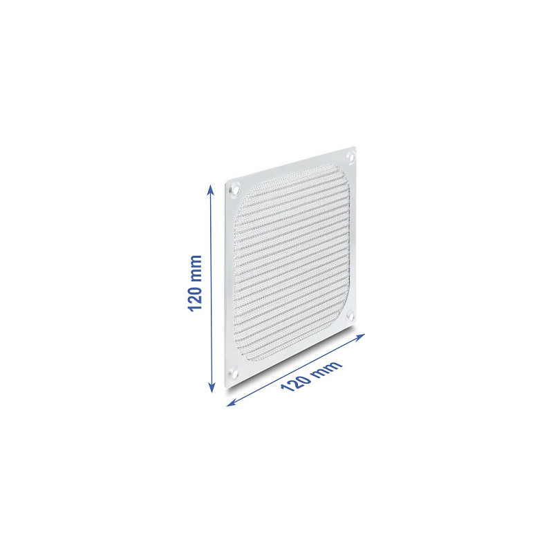 Delock fan grille 120 x 120 mm aluminum - fan dust filter with stainless steel filter fabric