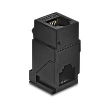 Delock Keystone module coupler RJ14 female to RJ14 female 90° angled Cat.3 plastic black Delock Keystone module coupler RJ14 female to RJ14 female 90° angled Cat.3 plastic black