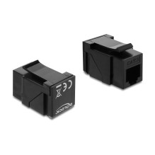 Delock Keystone modulis Kupplung RJ14 Buchse zu RJ14 Buchse 90° Gewinkelt Cat.3 Kunststoff schwarz Delock Keystone modulis Kupplung RJ14 Buchse zu RJ14 Buchse 90° Gewinkelt Cat.3 Kunststoff schwarz