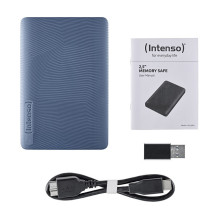 2TB Intenso Memory Safe 2 TB, Externe Festplatte (blau, extern, USB-A 3.2 Gen 1 (5 Gbit / s)) 2TB Intenso Memory Safe 2 TB, Externe Festplatte (blau, extern, USB-A 3.2 Gen 1 (5 Gbit / s))