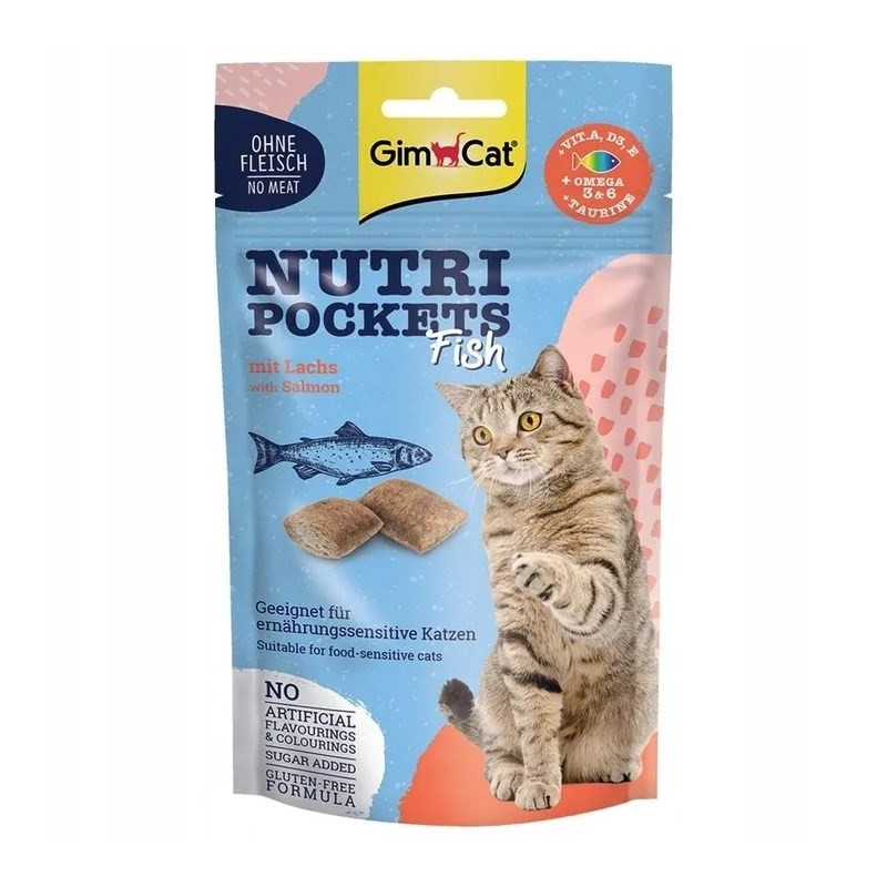 GIMCAT Nutri pockets Salmon - cat treats - 60g