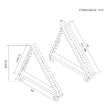 Maclean TV Cart / Floor Stand, 37-80", max. VESA 800x400, max. 75 kg, mobile, wheel lock, MC-183 Maclean TV Cart / Floor Stand, 37-80", max. VESA 800x400, max. 75 kg, mobile, wheel lock, MC-183
