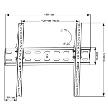 MACLEAN BRACKETS MC-862 Original Extra Sturdy Adjustable Easy Installation TV Bracket 26-55" 40kg Universal Black m MACLEAN BRACKETS MC-862 Original Extra Sturdy Adjustable Easy Installation TV Bracket 26-55" 40kg Universal Black m