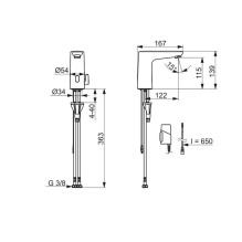 MIXER FOR BASIN ELECTRA 9100FZ CHROM MIXER FOR BASIN ELECTRA 9100FZ CHROM