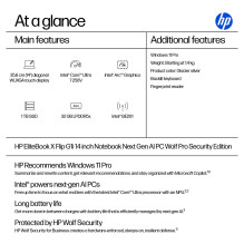 HP EliteBook X Flip G1i naujos kartos dirbtinio intelekto kompiuteris „Wolf Pro Security Edition“