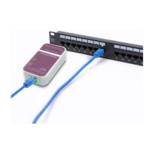 DELOCK 19 1HE Patchpanel 24Port Cat.6, LED schwarz