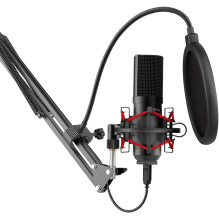 Mikrofonas - Fifine T732 USB kondensatorinis su boom arm, pop filtru, juodas Mikrofonas - Fifine T732 USB kondensatorinis su boom arm, pop filtru, juodas