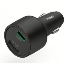 Hama 201690 automobilinis įkroviklis USB-C / USB-A 30W juodas