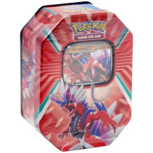 Pokemon Scarlet Violet: Paldea Legends Tin Koraidon EX set in a metal box Pokemon Scarlet Violet: Paldea Legends Tin Koraidon EX set in a metal box