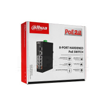 Tinklo jungiklis - Dahua PFS3110-8ET-96-V2, 9 prievadai, PoE, -40 iki 75 °C Tinklo jungiklis - Dahua PFS3110-8ET-96-V2, 9 prievadai, PoE, -40 iki 75 °C