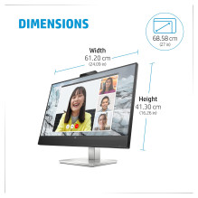 HP E serijos E27m G4 QHD USB-C konferencijų monitorius kompiuterio monitorius