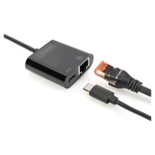 DIGITUS USB Type-C gigabito eterneto adapteris, palaikantis PD.