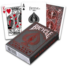 Bicycle Rider Back Metal Luxe Cards (Red) Bicycle Rider Back Metal Luxe Cards (Red)