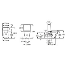 UNITAZ PAST GAP ROUND RIMLESS DUAL BALT UNITAZ PAST GAP ROUND RIMLESS DUAL BALT