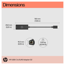 HP USB-C to RJ45 Adapter G2 interface cards / adapter