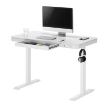 Adjustable height table, UP BALDERII, white Adjustable height table, UP BALDERII, white