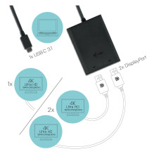 I-TEC USB-C 4K DUAL DP ADPTR. I-TEC USB-C 4K DUAL DP ADPTR.