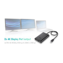 I-TEC USB-C 4K dvigubas DP adapteris. I-TEC USB-C 4K dvigubas DP adapteris.