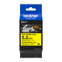 Brother HSe-611E termosusitraukiantis vamzdelis, juodas į geltoną (5,2 mm) Brother HSe-611E termosusitraukiantis vamzdelis, juodas į geltoną (5,2 mm)