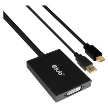 Club3D Adapteris „MiniDisplayport DVI-D“ (aktyvus dvigubas) St / Bu mažmeninė prekyba Club3D Adapteris „MiniDisplayport DVI-D“ (aktyvus dvigubas) St / Bu mažmeninė prekyba