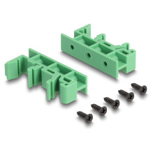 Delock RJ50 Buchse zu Terminalblock su Drucktaster für Hutschiene gewinkelt Delock RJ50 Buchse zu Terminalblock su Drucktaster für Hutschiene gewinkelt