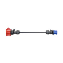 go-e adapter for Gemini flex 11 kW, CEE red three-phase 16A CEE blue 16A (black, 30cm)