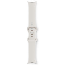 Google Pixel Watch polished silver stainless steel 41mm chalk active band DE